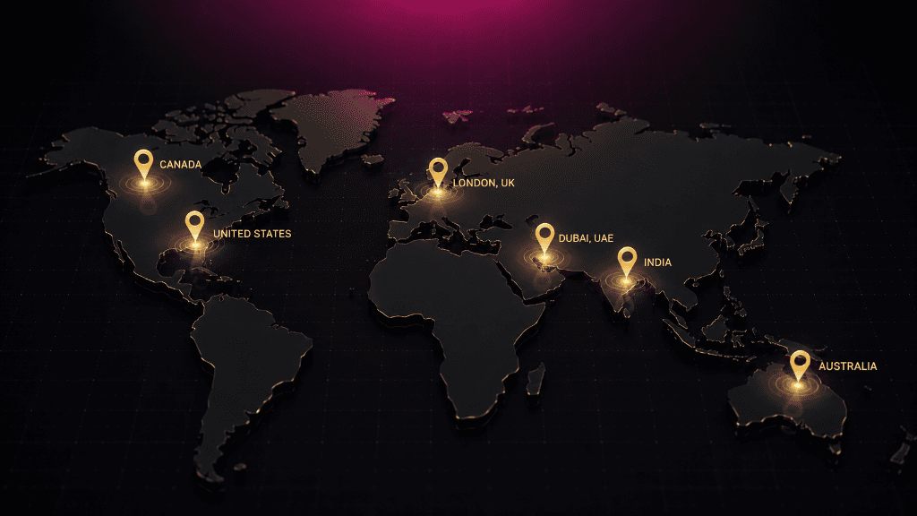 Achivoo Global Project Coverage Map