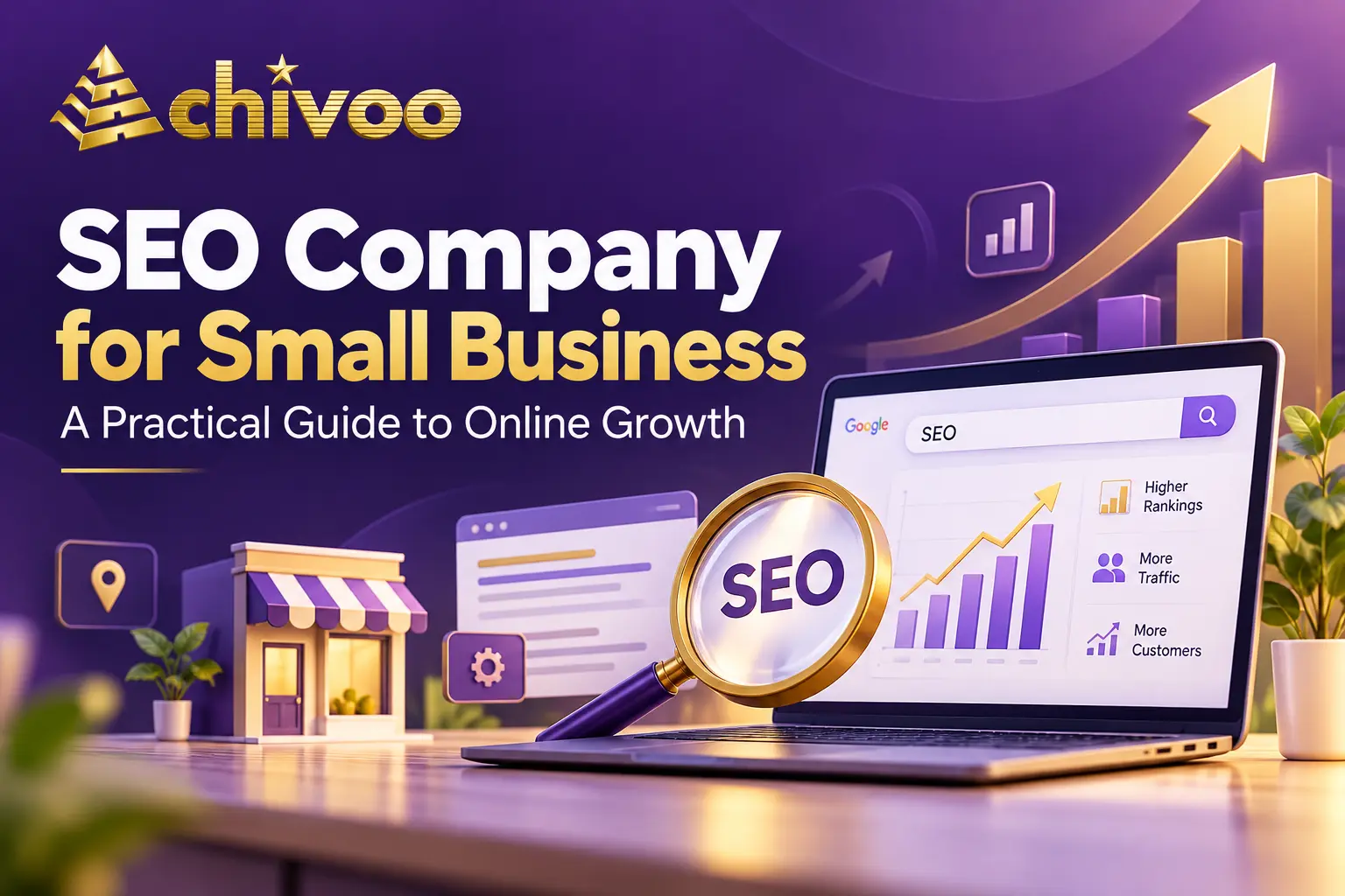 SEO company for small business: local SEO, technical SEO, web development and conversion optimization with Achivoo
